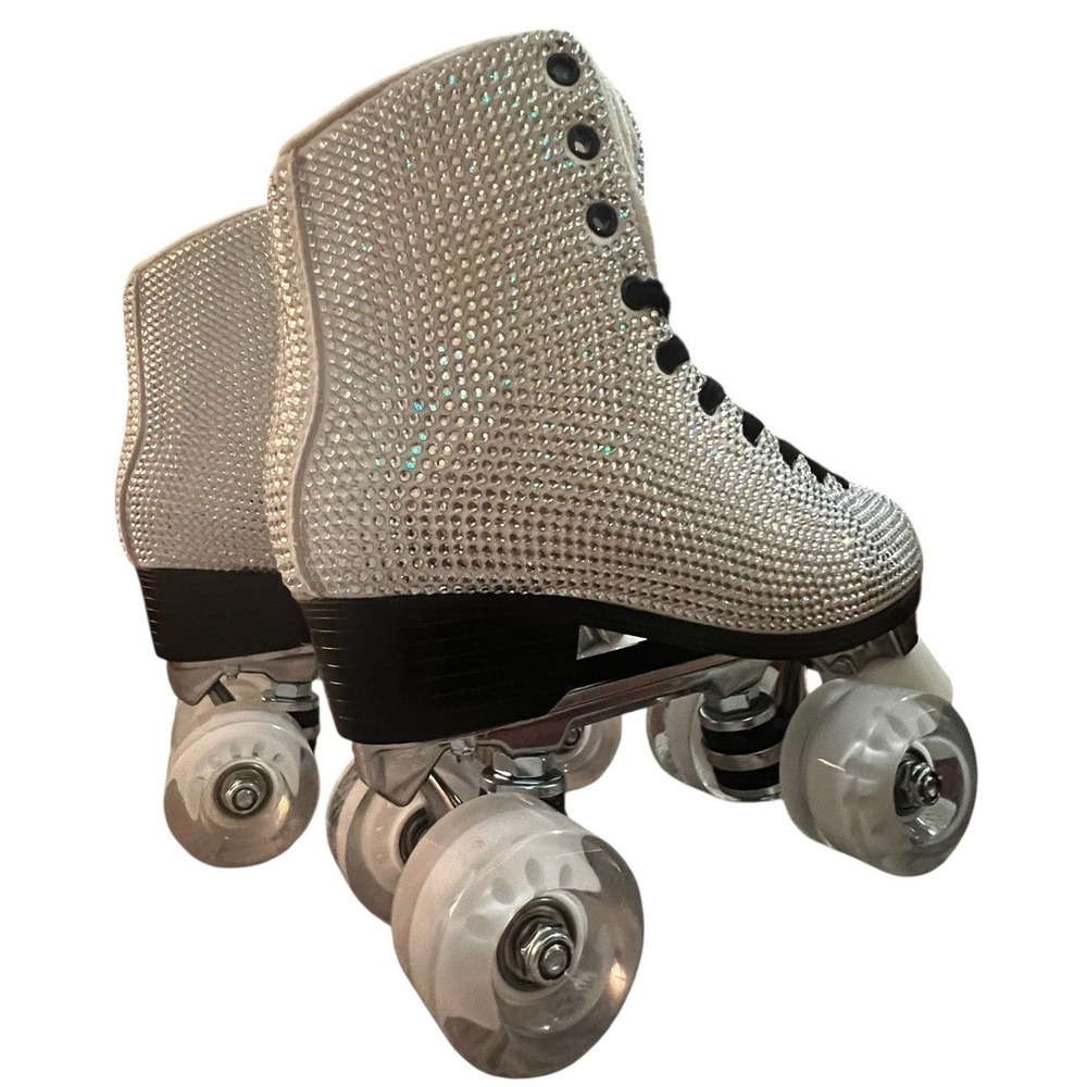 Steve Madden Woman SK8r Rhinestone Hightop Roller‎ Skates Size 6 - New w/o Box - Picture 4 of 16